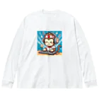 おふざけの日本猿のDJ Big Long Sleeve T-Shirt