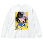 yanagi029のワイシャツ女子 ビッグシルエットロングスリーブTシャツ