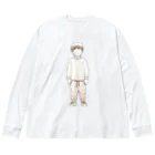 ヤシキ屋敷の帽子をかぶった少年 Big Long Sleeve T-Shirt