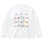 kawaii_designのカラフルsnowmans（雪だるま） Big Long Sleeve T-Shirt