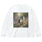 夜のねこの猫の楽園 Big Long Sleeve T-Shirt