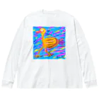 create_M2のアートなダチョウ Big Long Sleeve T-Shirt