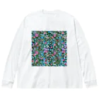 okura-hのおばあちゃんの柄シャツ Big Long Sleeve T-Shirt