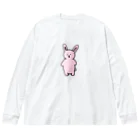 みつまめこshopのポテっとうさぎ ビッグシルエットロングスリーブTシャツ