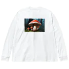 ファンシーTシャツ屋のメルヘンで毒がありそうなキノコ Big Long Sleeve T-Shirt