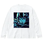 kangekiのサイバーパンクサムライガールNo.5 Big Long Sleeve T-Shirt