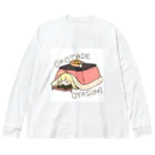 usabit.のぐっず屋さんのOKOTADE OYASUMI Big Long Sleeve T-Shirt