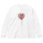 HeartyTimeのハート紅型 Big Long Sleeve T-Shirt