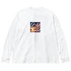 帆風の画材船の魚群の舞台 Big Long Sleeve T-Shirt