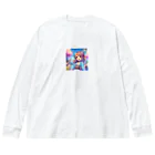 PiXΣLのColorful girl / type1 Big Long Sleeve T-Shirt