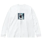 星パンダショップの雨の日もはっぴーらびっと Big Long Sleeve T-Shirt