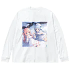 WAのお店の雪遊びする女の子 Big Long Sleeve T-Shirt