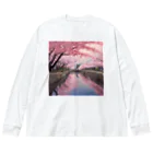 　Mtスペースの#日本桜 ビッグシルエットロングスリーブTシャツ