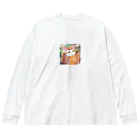 as企画のバッグ猫 Big Long Sleeve T-Shirt