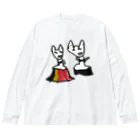 BWfamilyのおやまのきつねのおんなのこ ビッグシルエットロングスリーブTシャツ