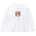 はまみるのキュンキュンする猫 ビッグシルエットロングスリーブTシャツ