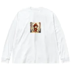 パパショップのキュートなお猿の消防士 Big Long Sleeve T-Shirt