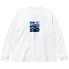 nuuartの湾岸線を走るスポーツカー Big Long Sleeve T-Shirt