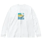 どうぶつやのハワイ　サーフィン Big Long Sleeve T-Shirt