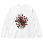 24_Redpink  visual calendarのRedpink 26 Roses ビッグシルエットロングスリーブTシャツ