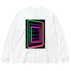 Association Against Mirroring SelfiesのAbstract_Neonsign Big Long Sleeve T-Shirt