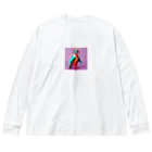 SUNAPPYのオウムの新しいファッションデザイナー Big Long Sleeve T-Shirt