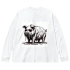 momonouchi-の溶けちゃう豚 Big Long Sleeve T-Shirt