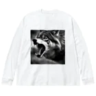 狼ショップの狼王の轟く咆哮 Big Long Sleeve T-Shirt