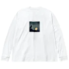 狼ショップの月夜の狼影 Big Long Sleeve T-Shirt