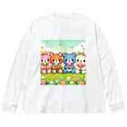 mitusan777の可愛いクマ４姉妹 Big Long Sleeve T-Shirt