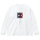 はまみるのライバル同士の猫 Big Long Sleeve T-Shirt