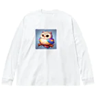 mame1103の虹色幸ふくろう Big Long Sleeve T-Shirt