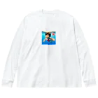 taka-kamikazeの遊泳する赤ちゃん日本代表 Big Long Sleeve T-Shirt