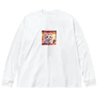 kuromasu_yuzuの夕焼けにゃんにゃん Big Long Sleeve T-Shirt