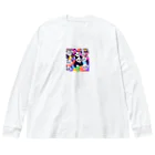 カラフルパンダズのカラフルパンダ大集合！ Big Long Sleeve T-Shirt