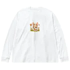 激カワポテぐっずの茶色の乙女ウサちゃん♡ Big Long Sleeve T-Shirt