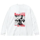 R&N Photographyのボクシングは人生だ ビッグシルエットロングスリーブTシャツ