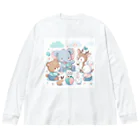 Cute! Salesの森の動物たち Big Long Sleeve T-Shirt