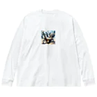 ニコネガショップの怠惰なゾンビ君 Big Long Sleeve T-Shirt