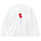 フラットザウルスの癒しのレッドザウルス Big Long Sleeve T-Shirt