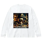 NikuQAIのShadowed Treasures: The Pirate's Legacy ビッグシルエットロングスリーブTシャツ