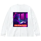 THE NOBLE LIGHTのCats of the Future ビッグシルエットロングスリーブTシャツ