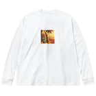 Lovers-chapelのレトロサーフボード Big Long Sleeve T-Shirt