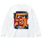 パブリックドメインさんのチャールズ・デムス charles demuth No5 金のNo.5 ビッグシルエットロングスリーブTシャツ