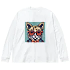 Walnut WhisperのSharp Cat Big Long Sleeve T-Shirt