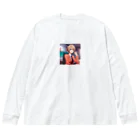 LuLu Shopの新米OLが仕事にだんだん慣れてきた様子！ Big Long Sleeve T-Shirt