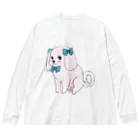 我楽汰倉庫_第二支部(犬)のおしゃれなマルチーズ ビッグシルエットロングスリーブTシャツ