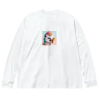 yumiceのice meets オリガミハリネズミ Big Long Sleeve T-Shirt