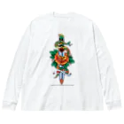 ファンシーTシャツ屋の蛇と薔薇のダガータトゥーデザイン Big Long Sleeve T-Shirt