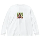 mari0909の可愛らしいシマリスのエプロン姿 Big Long Sleeve T-Shirt